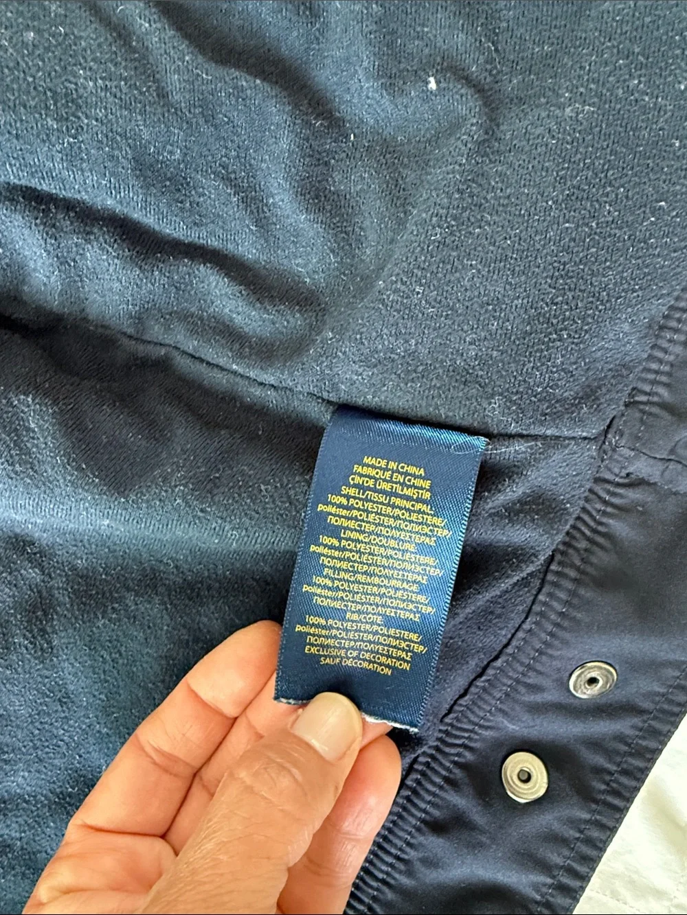 Toddler Boy Ralph Lauren Navy Hooded Jacket Size 3T *flaw*